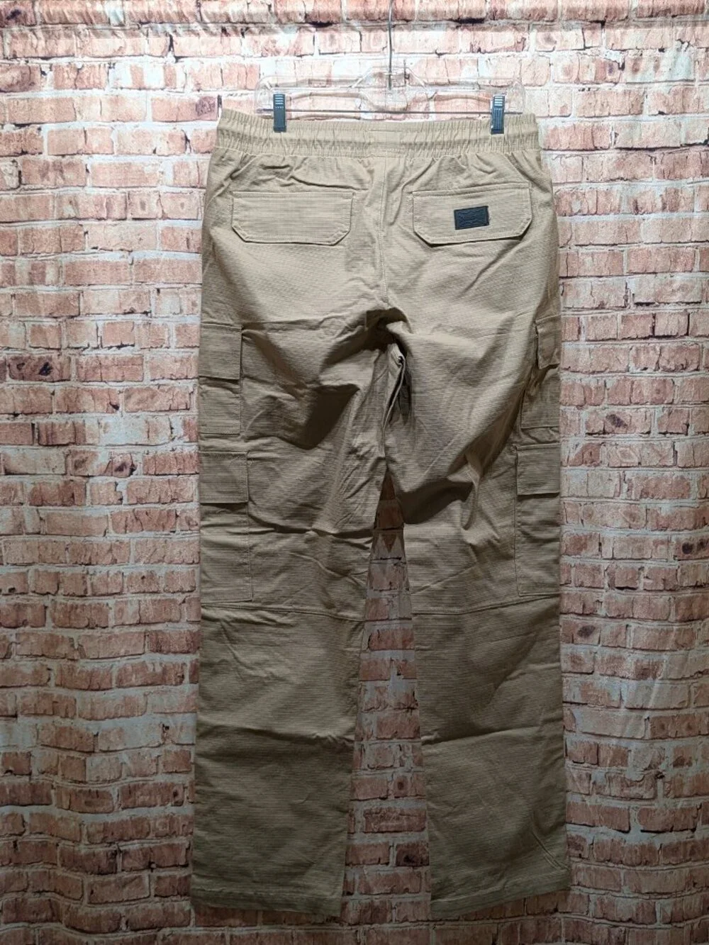 Dogg Supply by Snoop Dogg Beige Utility Cargo Pants Drawstring Waist Size Medium
